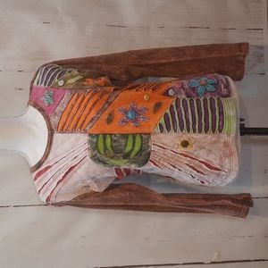 Rising International Cotton Boho Long Sleeve Blouse